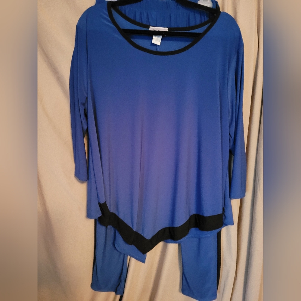 1XL Womens 2 piece pants outfit by CW classics (blue)
